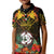 Papua New Guinea East New Britain Province Kid Polo Shirt Papua Niugini Coat Of Arms With Flag Style LT14 Kid Black - Polynesian Pride