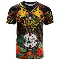 Papua New Guinea East New Britain Province T Shirt Papua Niugini Coat Of Arms With Flag Style LT14 Black - Polynesian Pride
