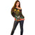 Papua New Guinea Western Province Off Shoulder Sweater Papua Niugini Coat Of Arms With Flag Style LT14 - Polynesian Pride