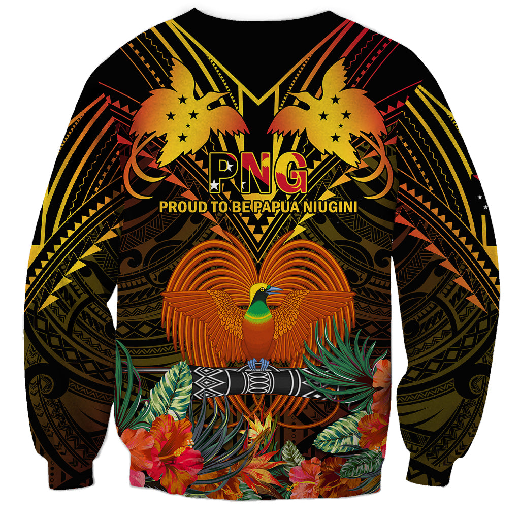 Papua New Guinea Western Province Sweatshirt Papua Niugini Coat Of Arms With Flag Style LT14 - Polynesian Pride