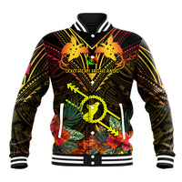 Papua New Guinea Southern Highlands Province Baseball Jacket Papua Niugini Coat Of Arms With Flag Style LT14 Unisex Black - Polynesian Pride
