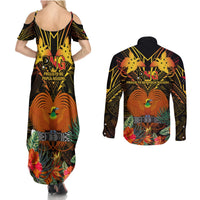 papua-new-guinea-manus-province-couples-matching-summer-maxi-dress-and-long-sleeve-button-shirts-papua-niugini-coat-of-arms-with-flag-style
