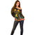 Papua New Guinea Manus Province Off Shoulder Sweater Papua Niugini Coat Of Arms With Flag Style LT14 - Polynesian Pride