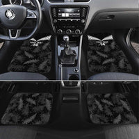 Custom New Zealand Silver Fern Football Car Mats Go Aotearoa Grunge Black - Polynesian Pride