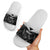 Custom New Zealand Silver Fern Football Slide Sandals Go Aotearoa Grunge Black - Polynesian Pride
