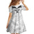 Custom New Zealand Silver Fern Football Family Matching Long Sleeve Bodycon Dress and Hawaiian Shirt Go Aotearoa Grunge White - Polynesian Pride