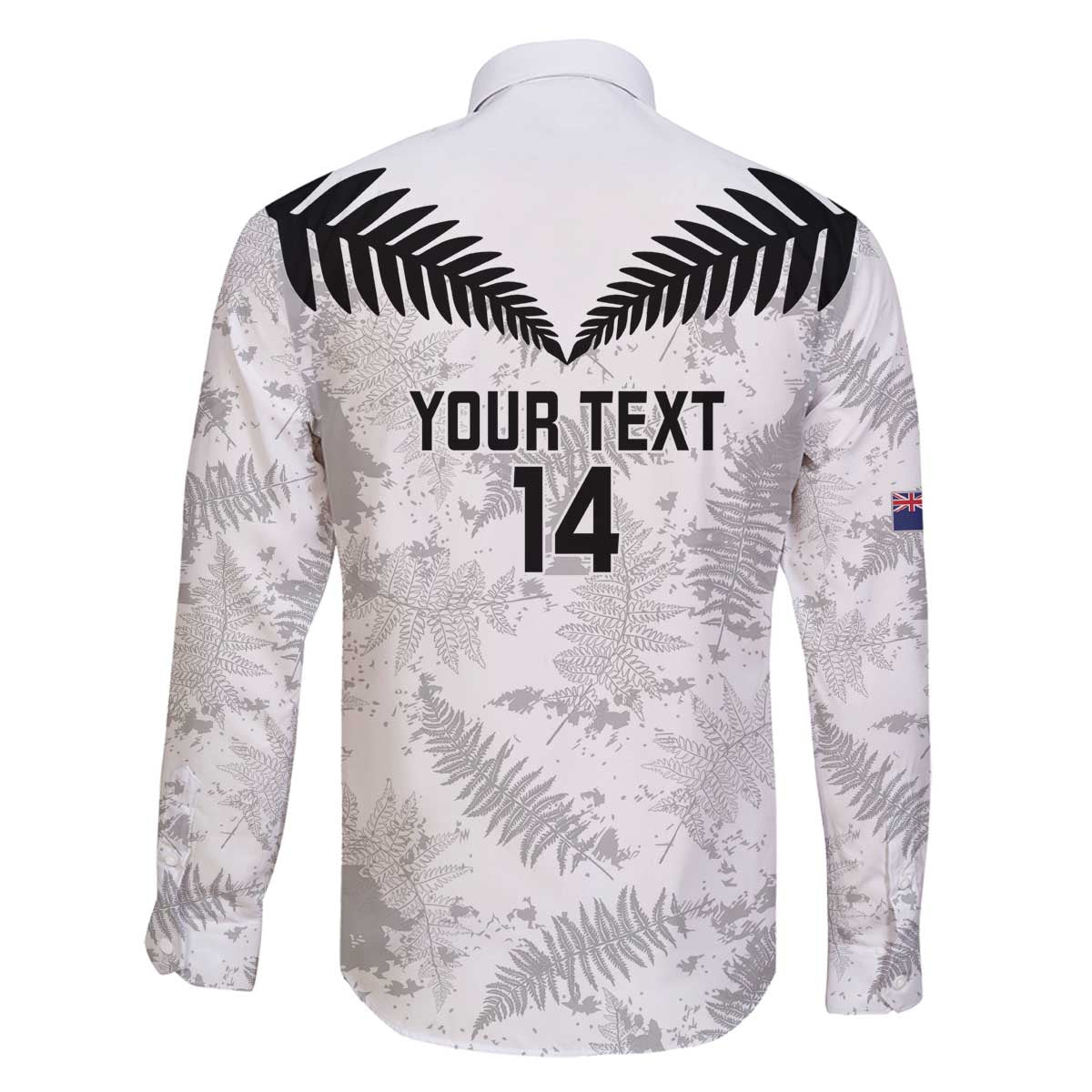 Custom New Zealand Silver Fern Football Family Matching Off The Shoulder Long Sleeve Dress and Hawaiian Shirt Go Aotearoa Grunge White - Polynesian Pride