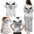 Custom New Zealand Silver Fern Football Family Matching Puletasi and Hawaiian Shirt Go Aotearoa Grunge White - Polynesian Pride