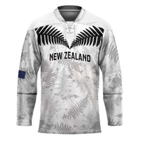 Custom New Zealand Silver Fern Football Hockey Jersey Go Aotearoa Grunge White - Polynesian Pride