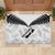 Custom New Zealand Silver Fern Football Rubber Doormat Go Aotearoa Grunge White - Polynesian Pride