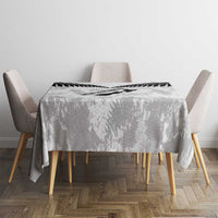 Custom New Zealand Silver Fern Football Tablecloth Go Aotearoa Grunge White - Polynesian Pride