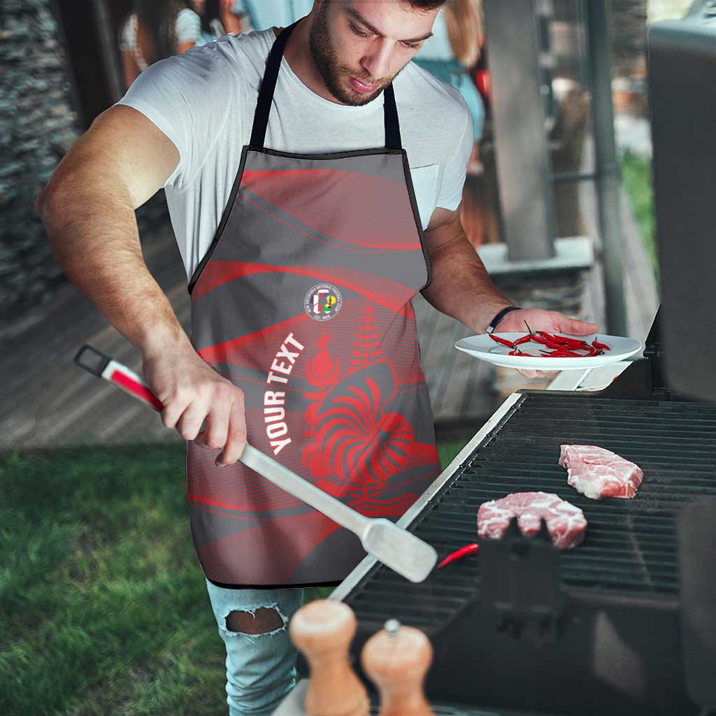 Custom New Caledonia Football Apron Allez Les Cagous Grey Version - Polynesian Pride