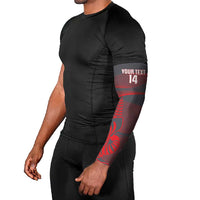Custom New Caledonia Football Arm Sleeves Allez Les Cagous Grey Version - Polynesian Pride