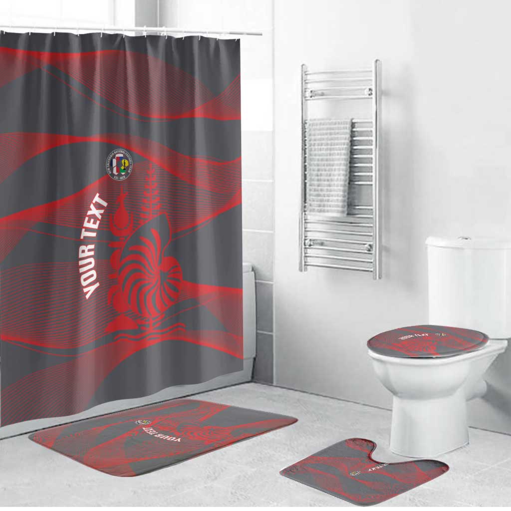 Custom New Caledonia Football Bathroom Set Allez Les Cagous Grey Version LT14 Bathroom Set (4 pcs) Grey - Polynesian Pride