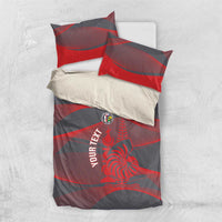 Custom New Caledonia Football Bedding Set Allez Les Cagous Grey Version - Polynesian Pride