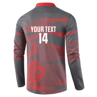 Custom New Caledonia Football Button Sweatshirt Allez Les Cagous Grey Version - Polynesian Pride