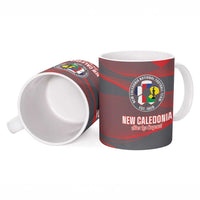 Custom New Caledonia Football Ceramic Mug Allez Les Cagous Grey Version LT14 - Polynesian Pride
