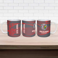 Custom New Caledonia Football Ceramic Mug Allez Les Cagous Grey Version LT14 - Polynesian Pride