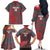 Custom New Caledonia Football Family Matching Off The Shoulder Long Sleeve Dress and Hawaiian Shirt Allez Les Cagous Grey Version - Polynesian Pride