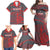 Custom New Caledonia Football Family Matching Off Shoulder Maxi Dress and Hawaiian Shirt Allez Les Cagous Grey Version - Polynesian Pride