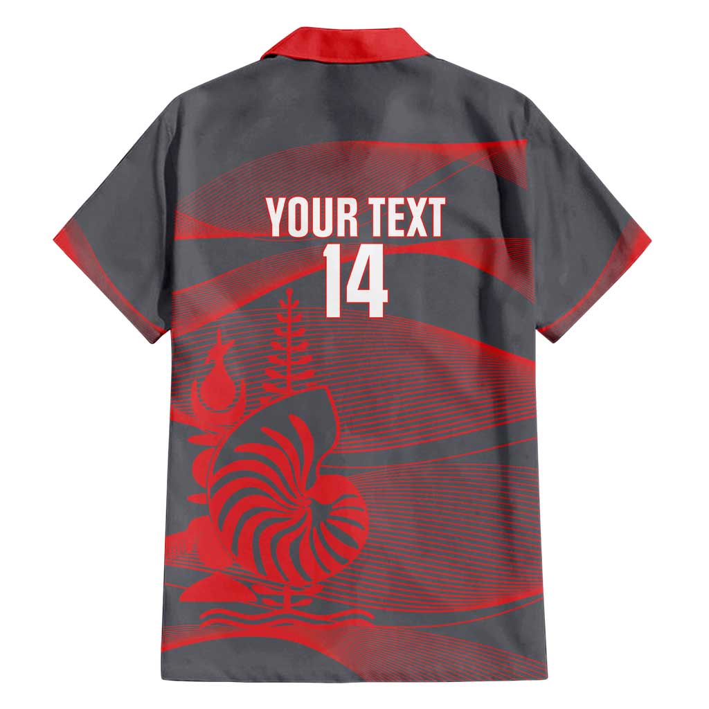 Custom New Caledonia Football Family Matching Off Shoulder Short Dress and Hawaiian Shirt Allez Les Cagous Grey Version - Polynesian Pride