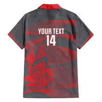 Custom New Caledonia Football Family Matching Off Shoulder Short Dress and Hawaiian Shirt Allez Les Cagous Grey Version - Polynesian Pride