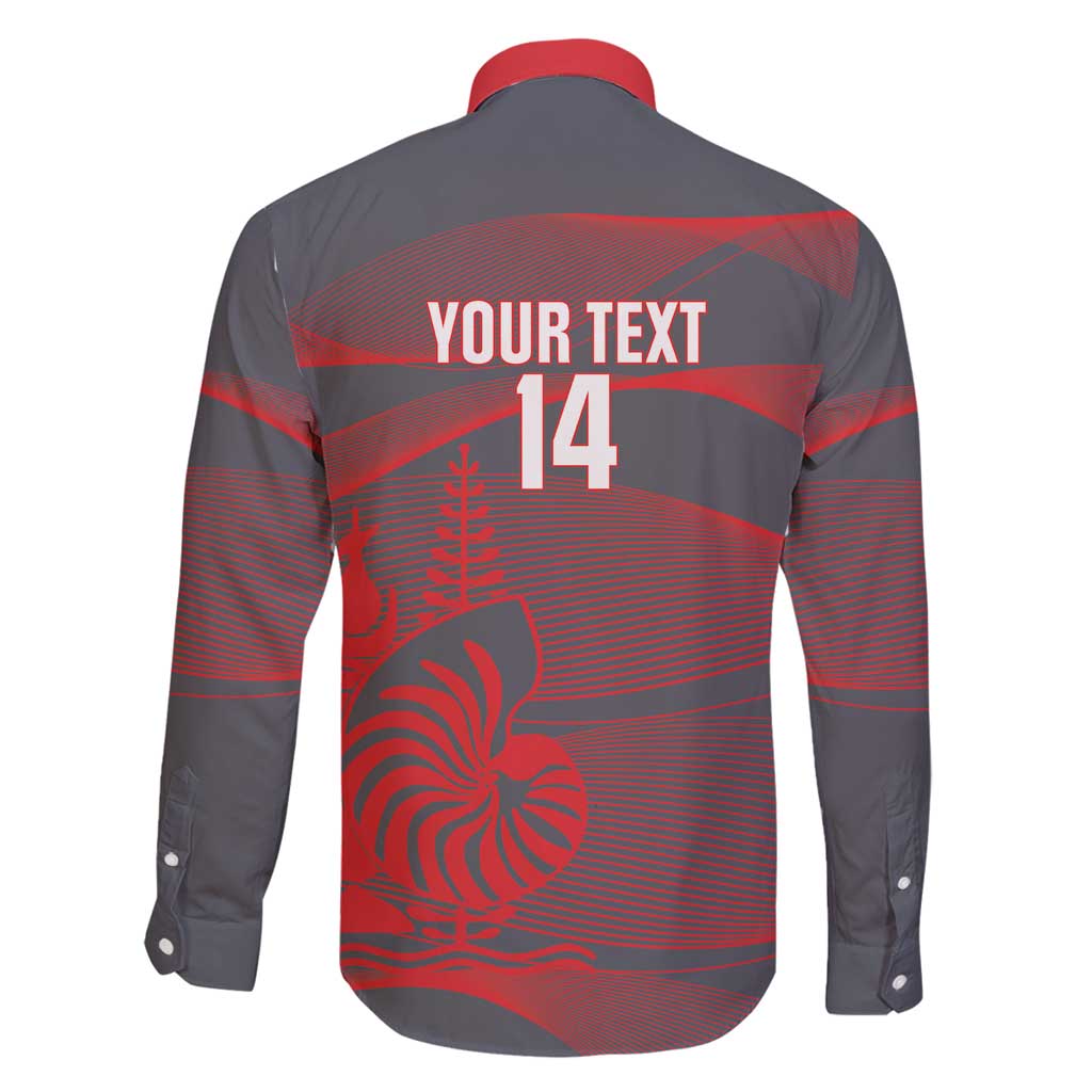Custom New Caledonia Football Family Matching Off Shoulder Short Dress and Hawaiian Shirt Allez Les Cagous Grey Version - Polynesian Pride