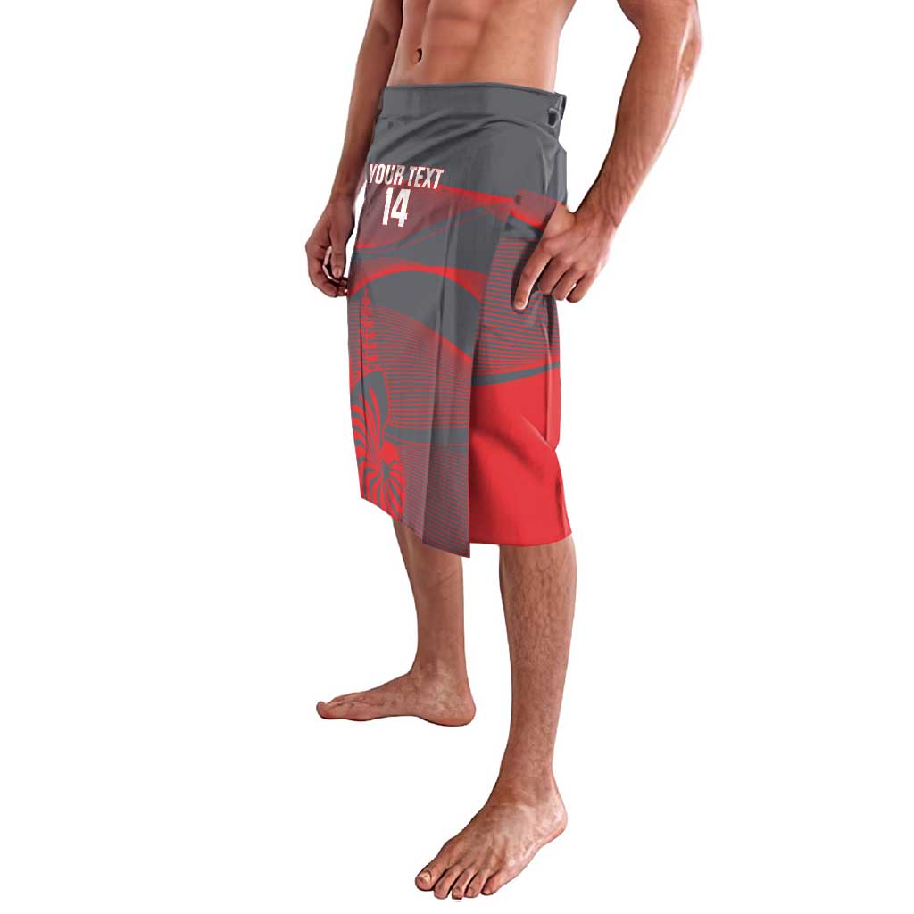 Custom New Caledonia Football Lavalava Allez Les Cagous Grey Version LT14 - Polynesian Pride