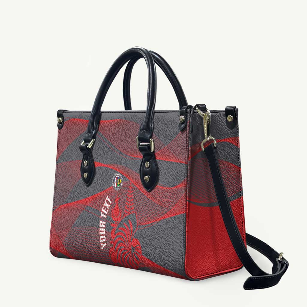 Custom New Caledonia Football Leather Bag Allez Les Cagous Grey Version LT14 Grey - Polynesian Pride