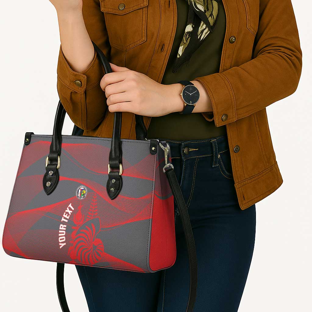 Custom New Caledonia Football Leather Bag Allez Les Cagous Grey Version - Polynesian Pride