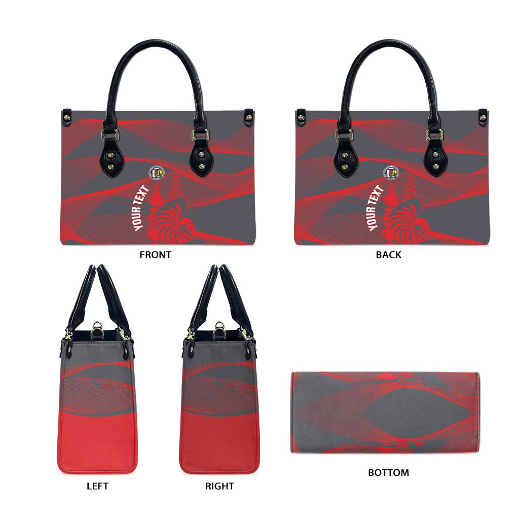 Custom New Caledonia Football Leather Bag Allez Les Cagous Grey Version - Polynesian Pride
