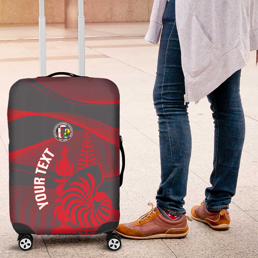 Custom New Caledonia Football Luggage Cover Allez Les Cagous Grey Version LT14 Grey - Polynesian Pride