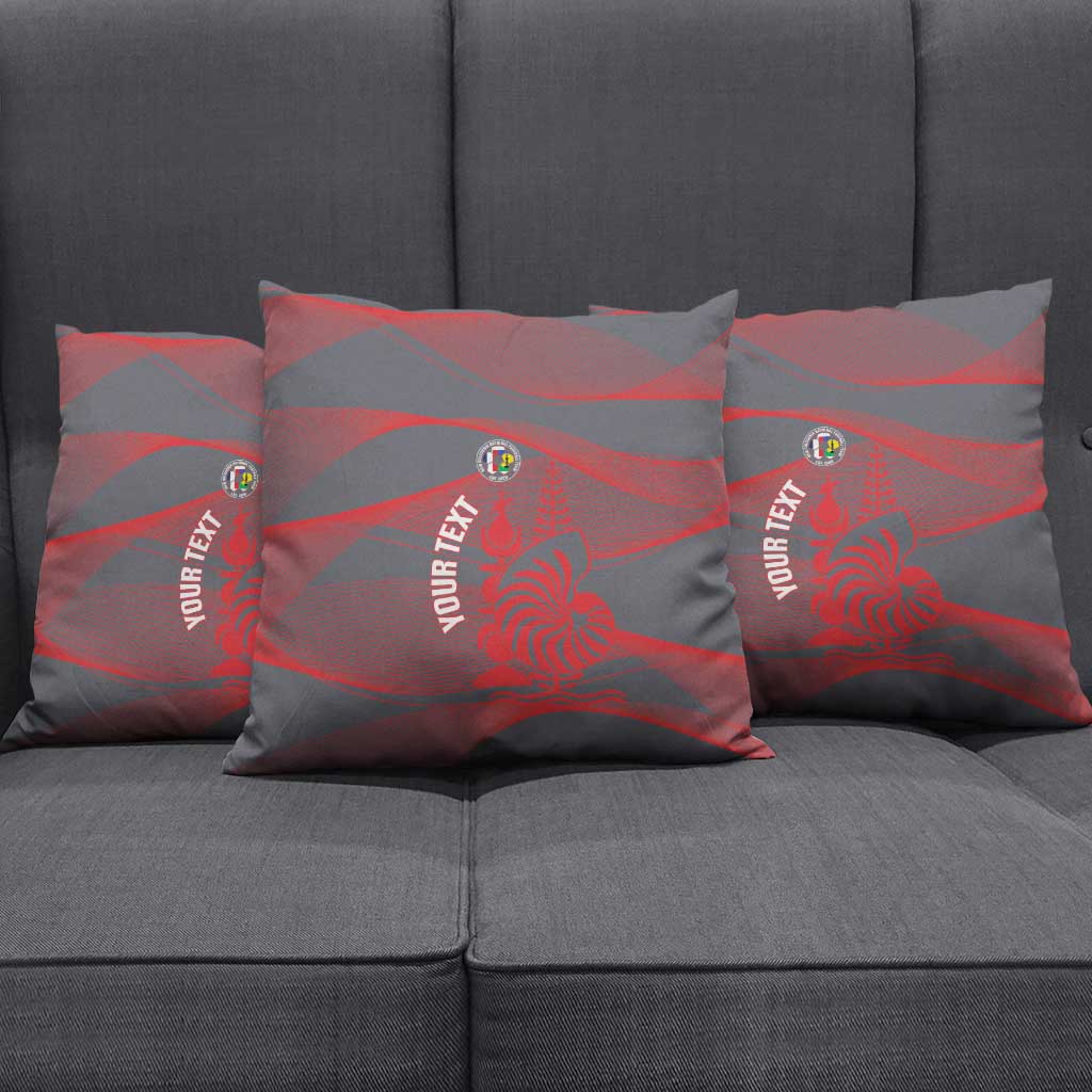 Custom New Caledonia Football Pillow Cover Allez Les Cagous Grey Version - Polynesian Pride