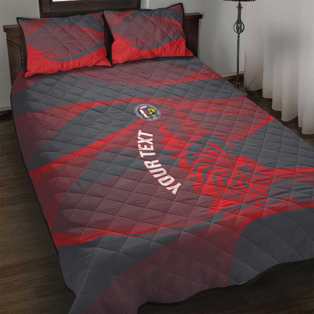 Custom New Caledonia Football Quilt Bed Set Allez Les Cagous Grey Version LT14 Grey - Polynesian Pride