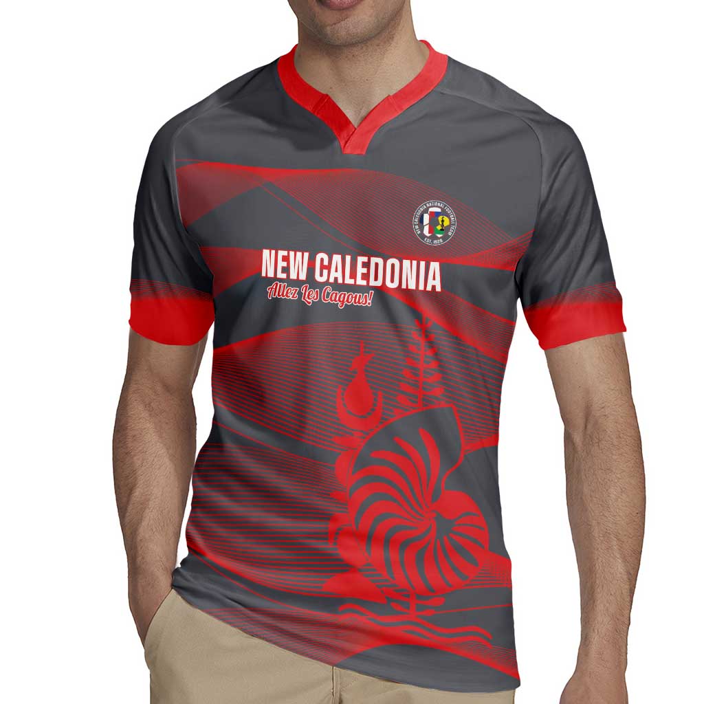 Custom New Caledonia Football Rugby Jersey Allez Les Cagous Grey Version - Polynesian Pride