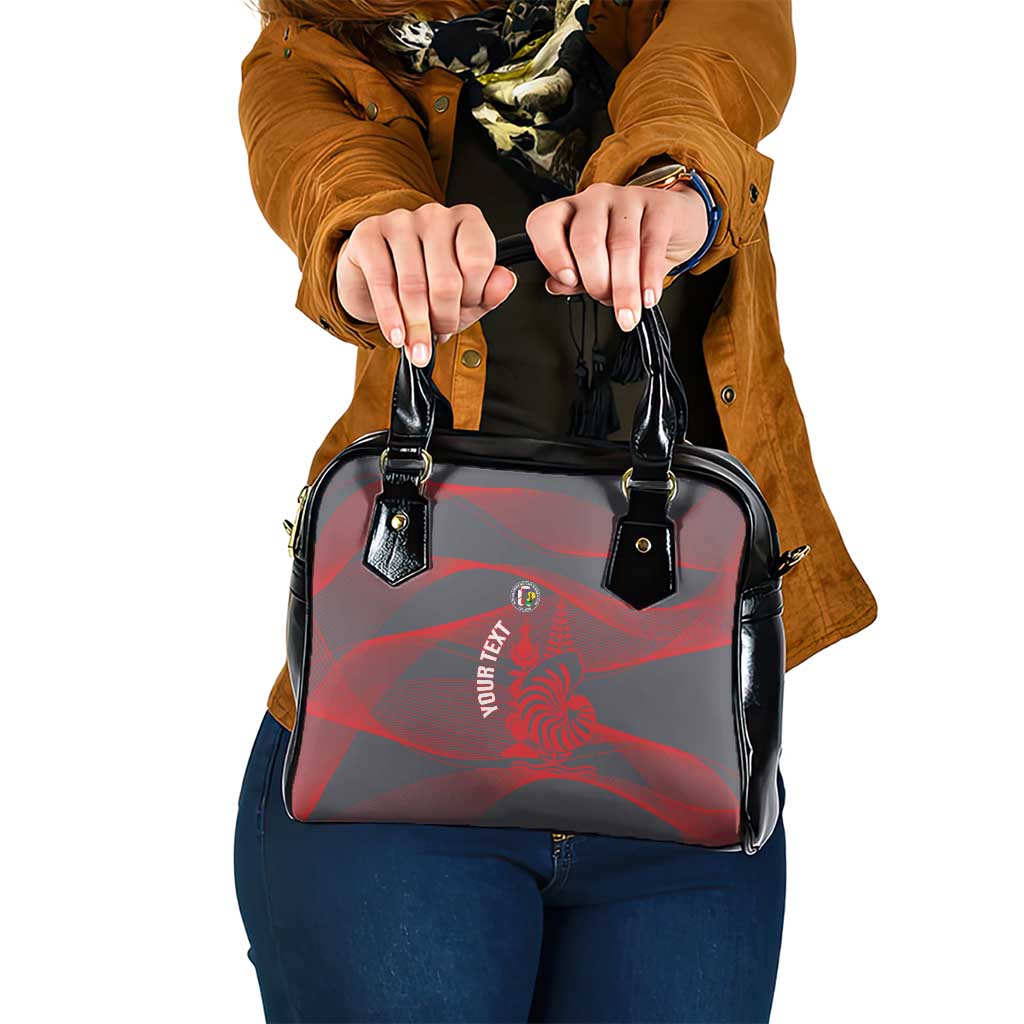 Custom New Caledonia Football Shoulder Handbag Allez Les Cagous Grey Version LT14 One Size Grey - Polynesian Pride