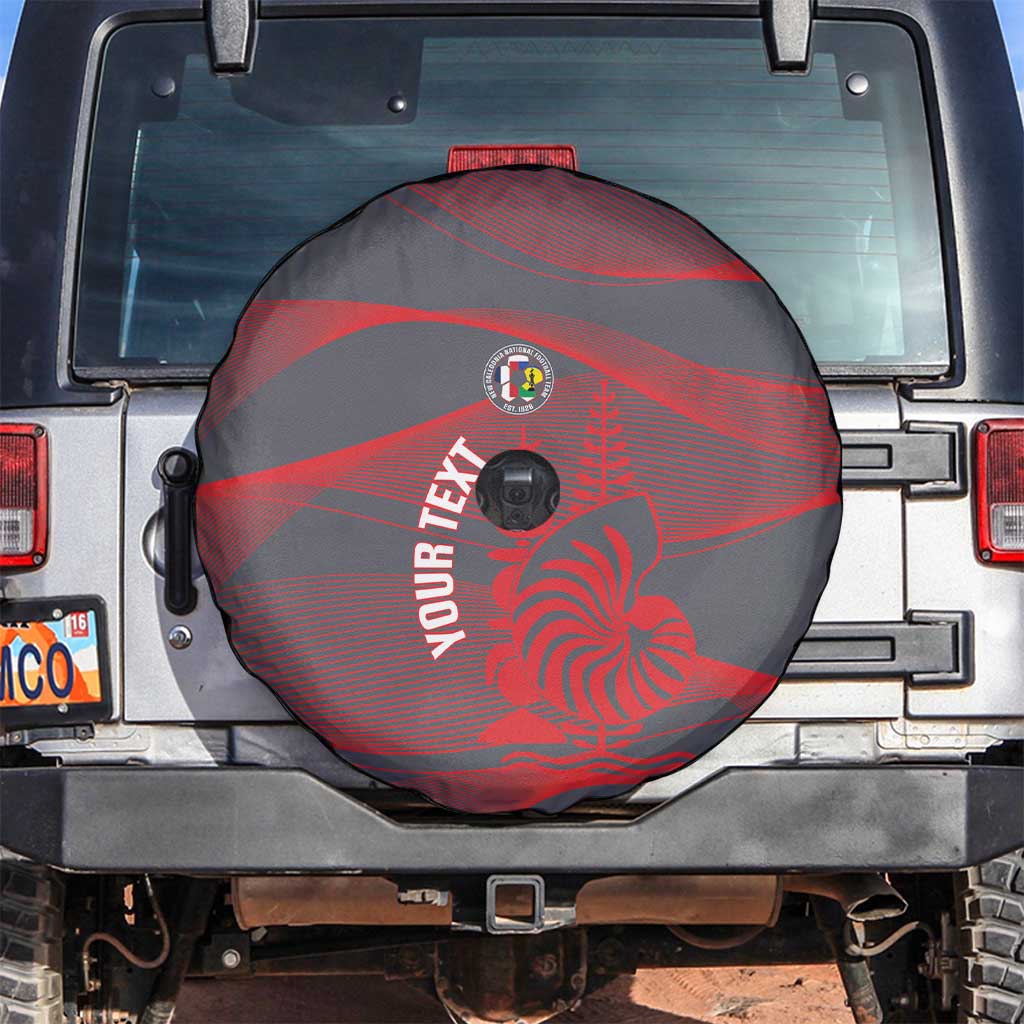 Custom New Caledonia Football Spare Tire Cover Allez Les Cagous Grey Version LT14 Grey - Polynesian Pride