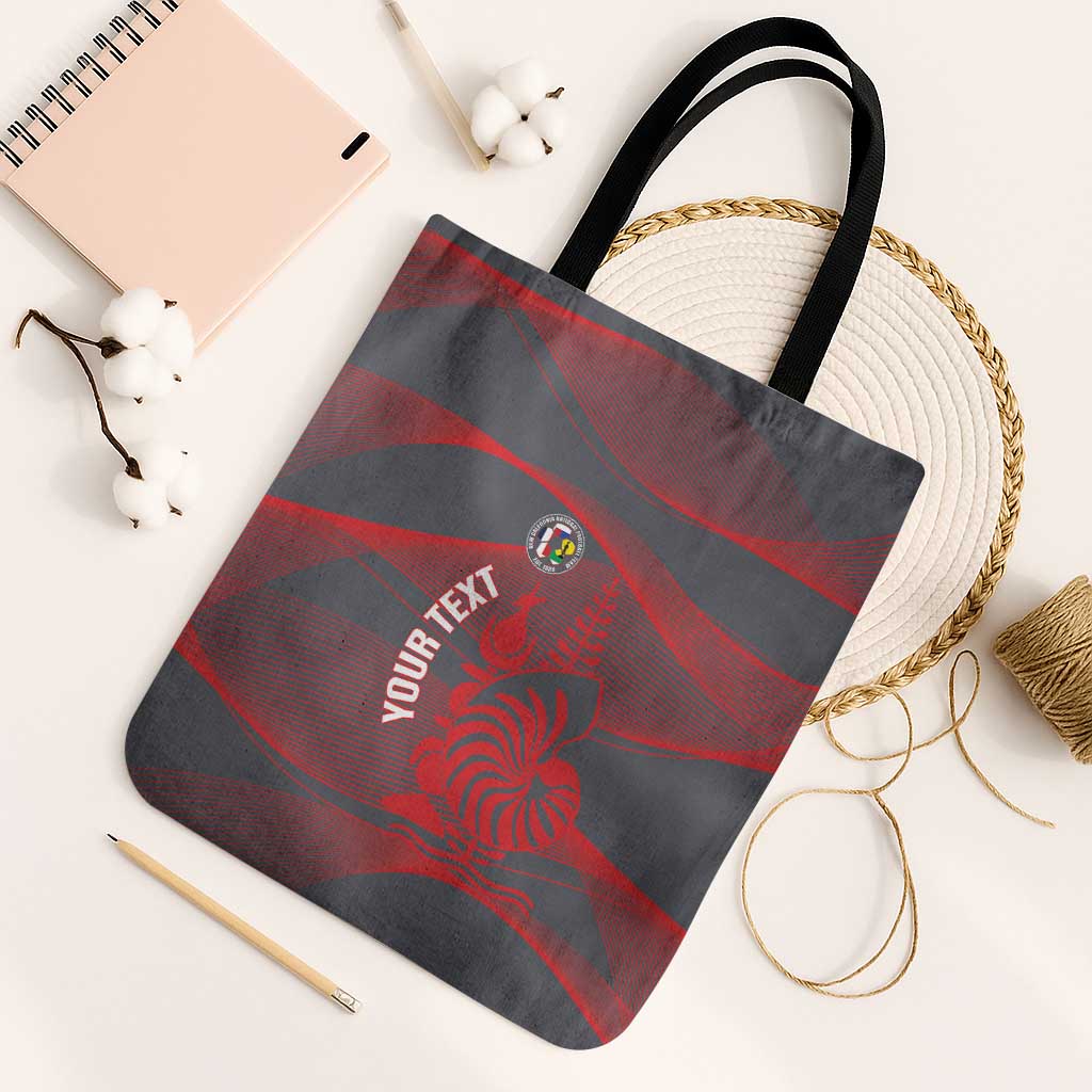 Custom New Caledonia Football Tote Bag Allez Les Cagous Grey Version LT14 Black Strap One Size Grey - Polynesian Pride