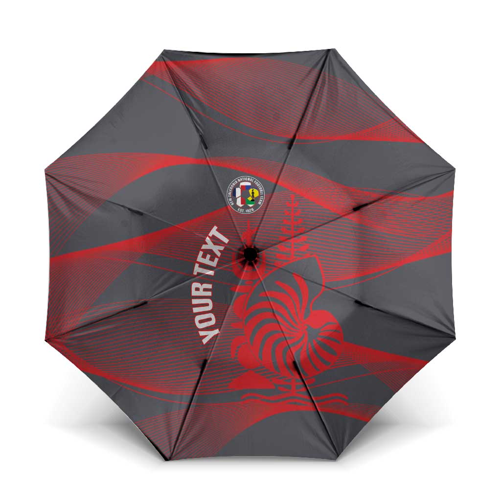Custom New Caledonia Football Umbrella Allez Les Cagous Grey Version LT14 One Size Folded 11.42 inch Opened Diameter 37.4 inch Grey - Polynesian Pride