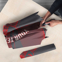 Custom New Caledonia Football Umbrella Allez Les Cagous Grey Version LT14 - Polynesian Pride