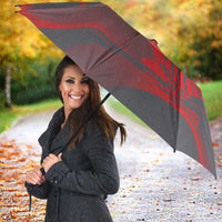 Custom New Caledonia Football Umbrella Allez Les Cagous Grey Version LT14 - Polynesian Pride