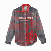 Custom New Caledonia Football Women Casual Shirt Allez Les Cagous Grey Version - Polynesian Pride