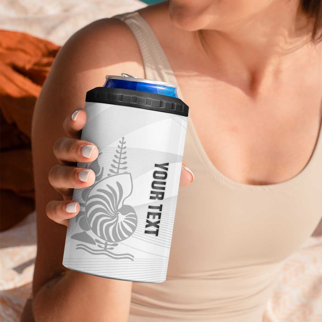 Custom New Caledonia Football 4 in 1 Can Cooler Tumbler Allez Les Cagous White Version - Polynesian Pride