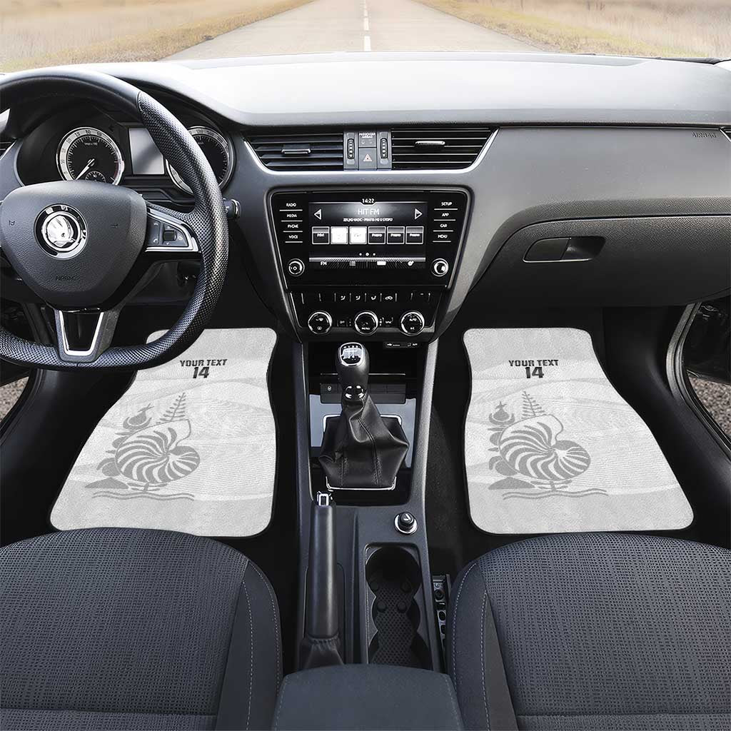 Custom New Caledonia Football Car Mats Allez Les Cagous White Version - Polynesian Pride