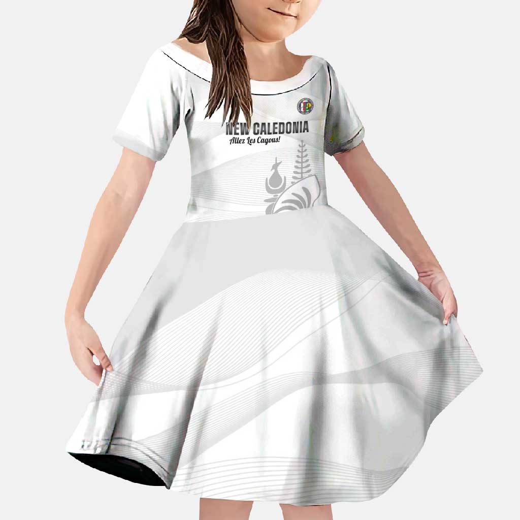 Custom New Caledonia Football Family Matching Mermaid Dress and Hawaiian Shirt Allez Les Cagous White Version - Polynesian Pride