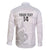 Custom New Caledonia Football Family Matching Off The Shoulder Long Sleeve Dress and Hawaiian Shirt Allez Les Cagous White Version - Polynesian Pride