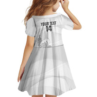 Custom New Caledonia Football Family Matching Off Shoulder Short Dress and Hawaiian Shirt Allez Les Cagous White Version - Polynesian Pride