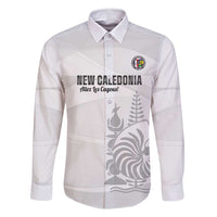 Custom New Caledonia Football Family Matching Off Shoulder Short Dress and Hawaiian Shirt Allez Les Cagous White Version - Polynesian Pride