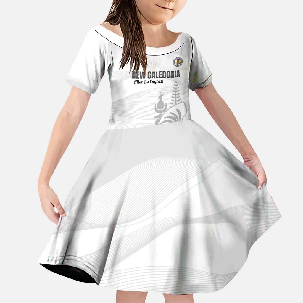 Custom New Caledonia Football Family Matching Puletasi and Hawaiian Shirt Allez Les Cagous White Version - Polynesian Pride