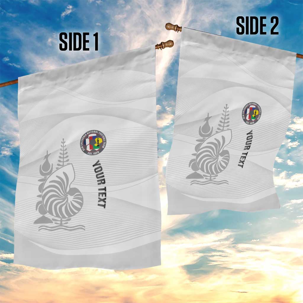 Custom New Caledonia Football Garden Flag Allez Les Cagous White Version - Polynesian Pride